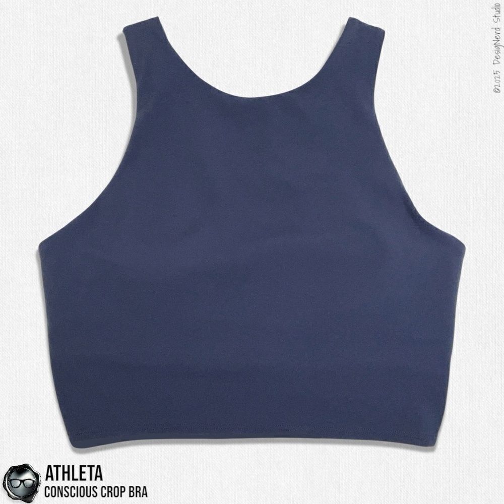 ATHLETA CONSCIOUS CROP A-C RACERBACK TANK BRA IN MEDIEVAL VIOLET RARE COLOR S, M